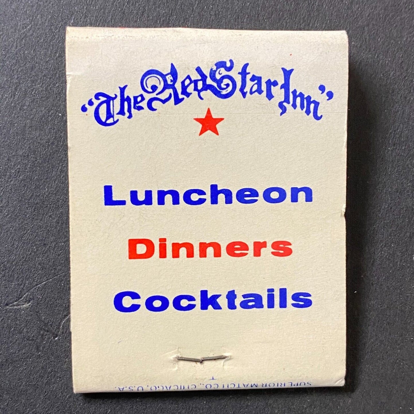Red Star Inn / Restaurant Chicago Full Matchbook c1974-80's