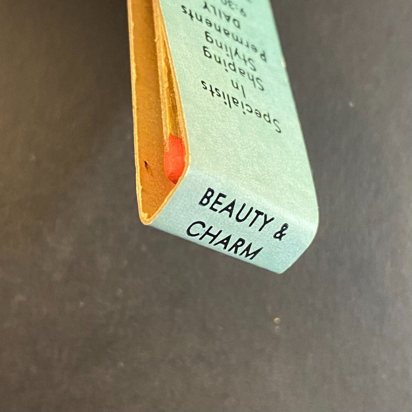 Golden Halo Beauty Salon Full Slim 10-Strike Matchbook c1950's-60's - VGC
