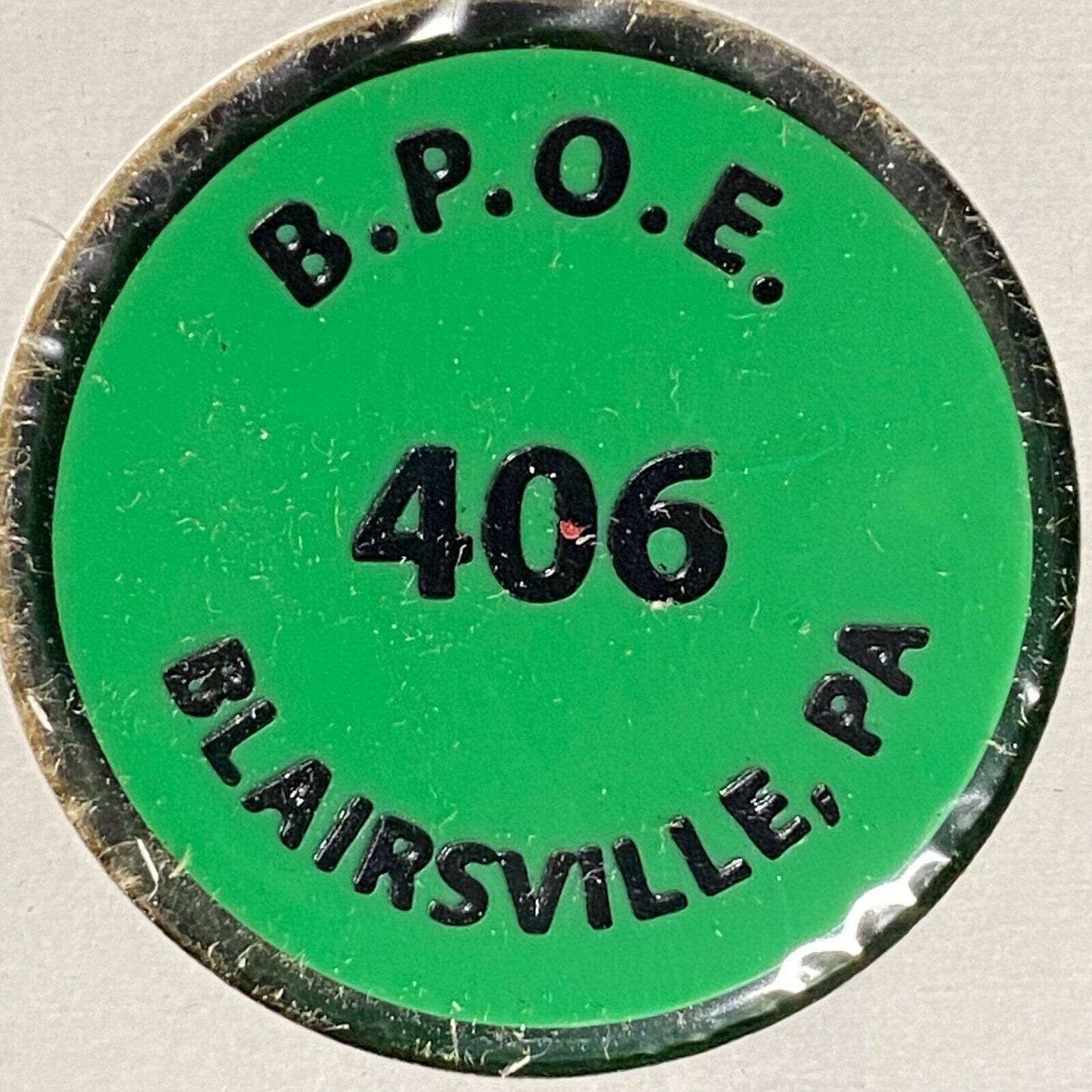 Blairsville, PA BPOE Elks Lodge 406 Plastic Drink Token G/F Draft Beer