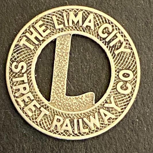 Lima City Street Railway Co (Ohio) G/F One Fare Transit Token 16mm c1949 (#4)