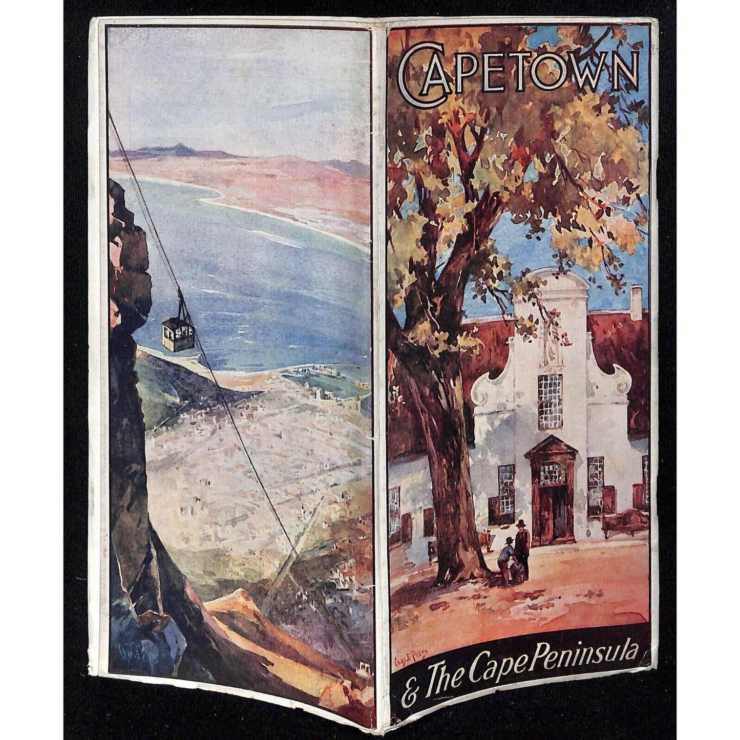 1930 Capetown & The Cape Peninsula Pictorial Travel Brochure w/ RR Map 32pp
