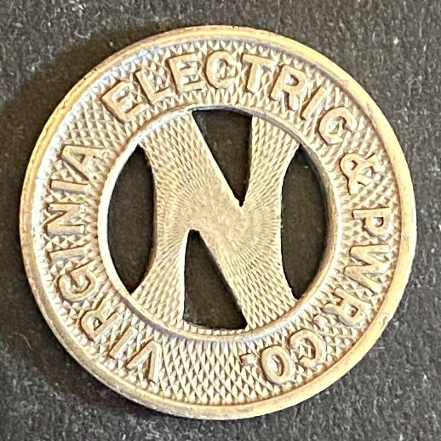 Virginia Electric & Pwr. Co. Norfolk Div. One Fare Transit Token 16mm