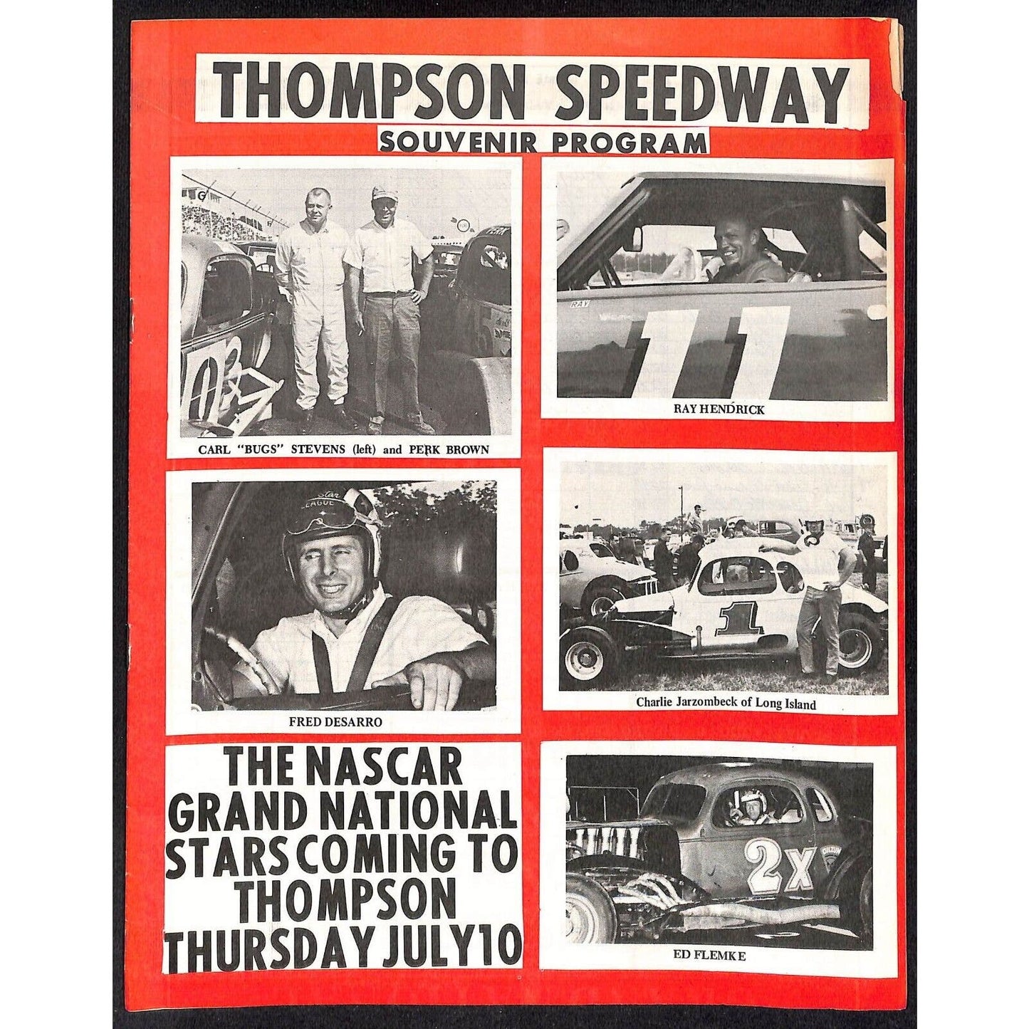 Thompson Speedway CT 1969 NASCAR 200 Lap Stock Car Race Program Richard Petty