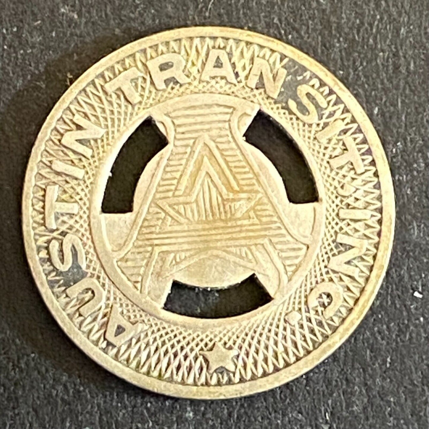 Austin Transit Co. G/F One Full Fare Transit Token 16mm (#4)