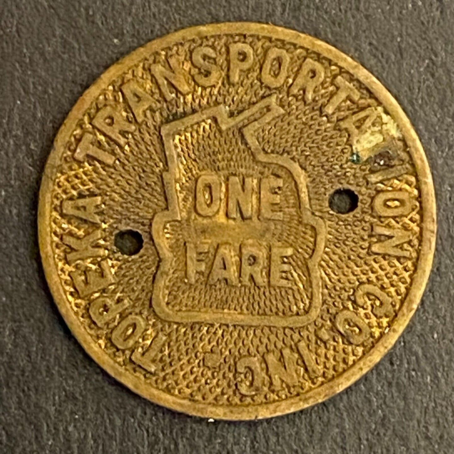 Topeka Transportation "Handy McToken" Bus Transit Token 16mm Scarce
