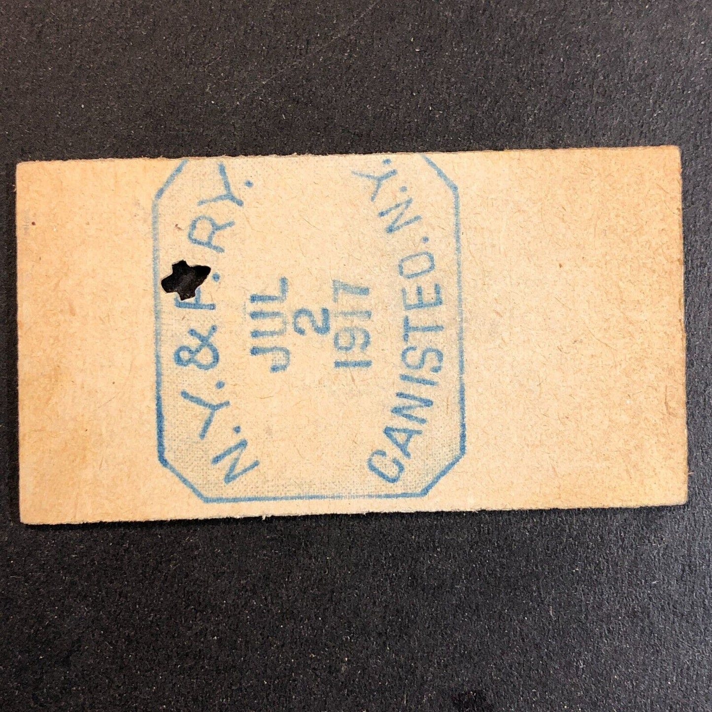 New York & Pennsylvania Railroad July 2 1917 Whitesville, NY Ticket #18216