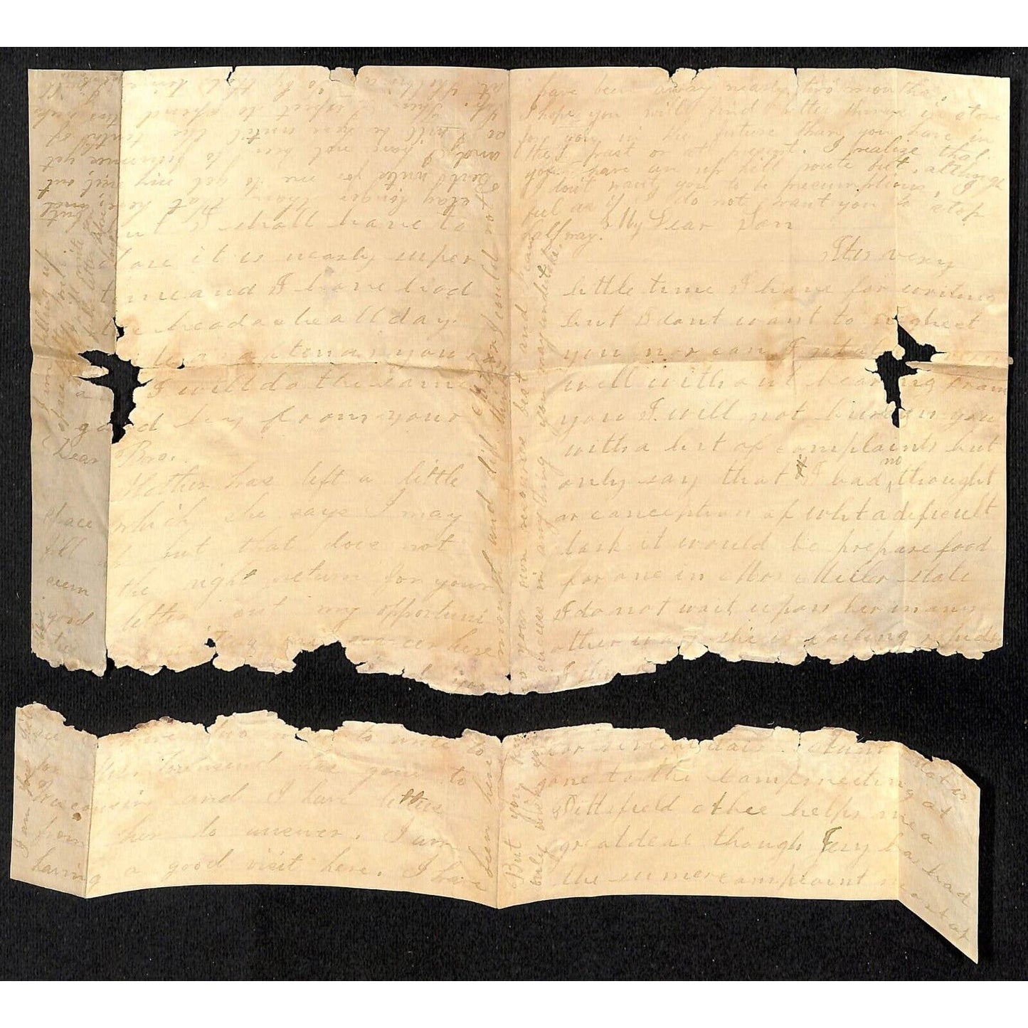 1880's ? Hand Written Mystery Correspondence Bloomington, IL*? Damaged / Fragile