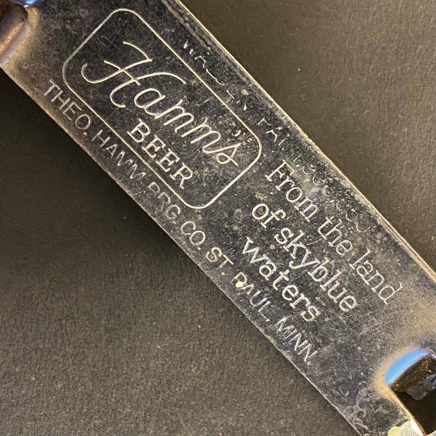 Hamm's Beer "From the land of Sky Blue Waters" 3 3/4" Steel Can Bottle Opener