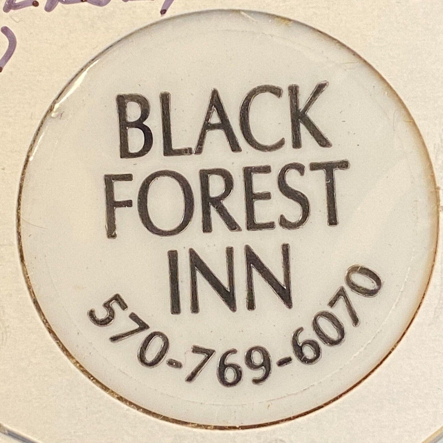 Lock Haven, PA Black Forest Inn c2000 Plastic "One Mixed Drink" Token