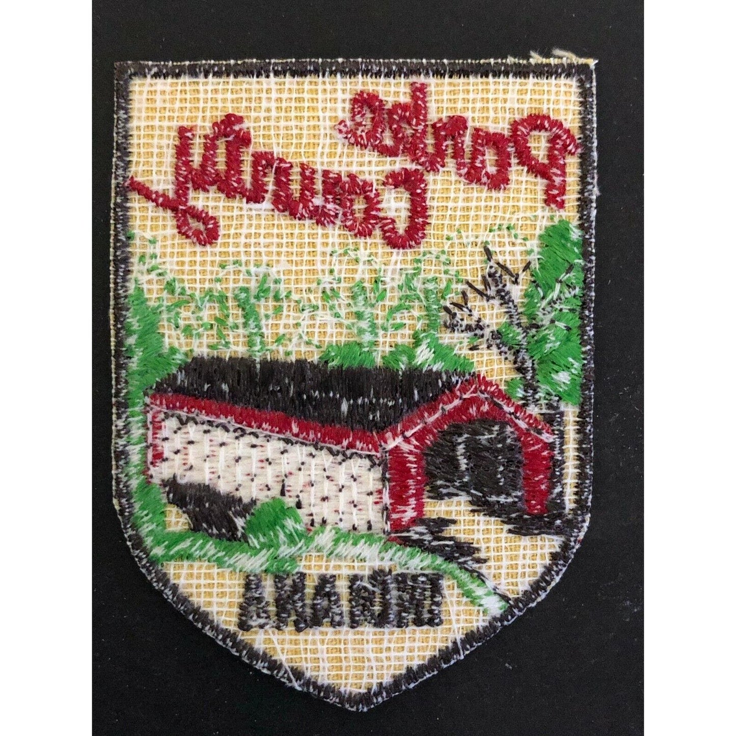 c1970-80's Vintage Machine Stitched Embroidered Patch - Parke County Indiana