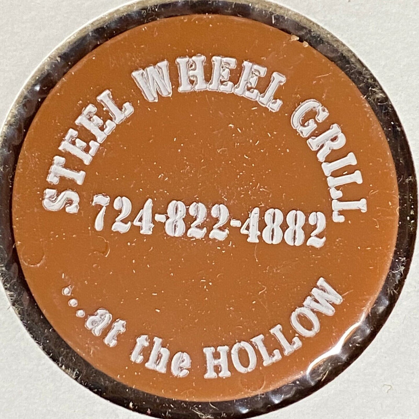 Butler, PA "Steel Wheel Grill at the Hollow" Plastic Token G/F "Beer"