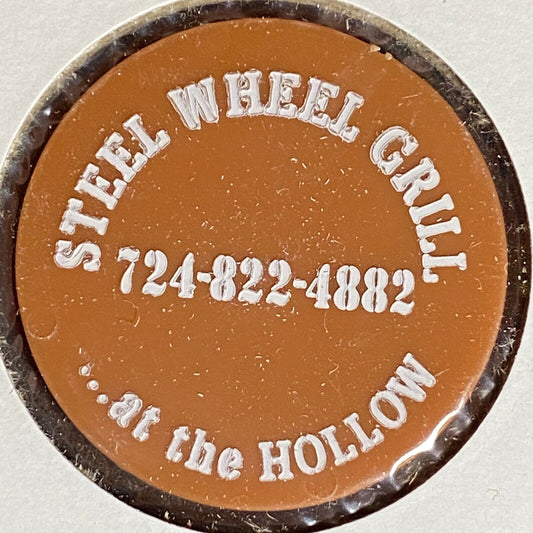Butler, PA "Steel Wheel Grill at the Hollow" Plastic Token G/F "Beer"