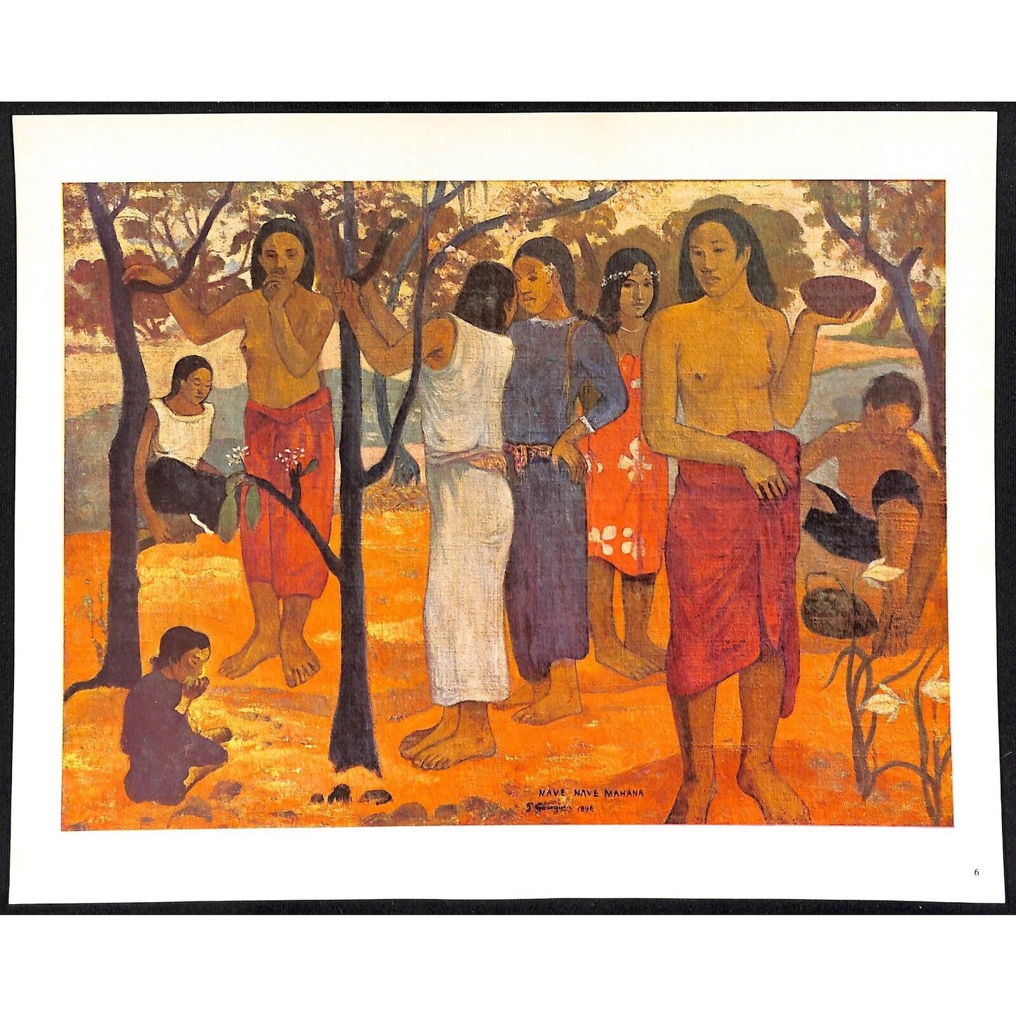 "The World Publishing Co." Gauguin Skira Color Prints w/ Cover & Bio Sheet
