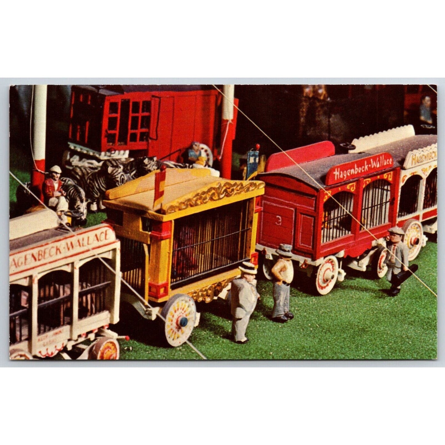 Miniature Circus Toy Chest Shop Nashville, IN Wagons Postcard VGC c1965-70's