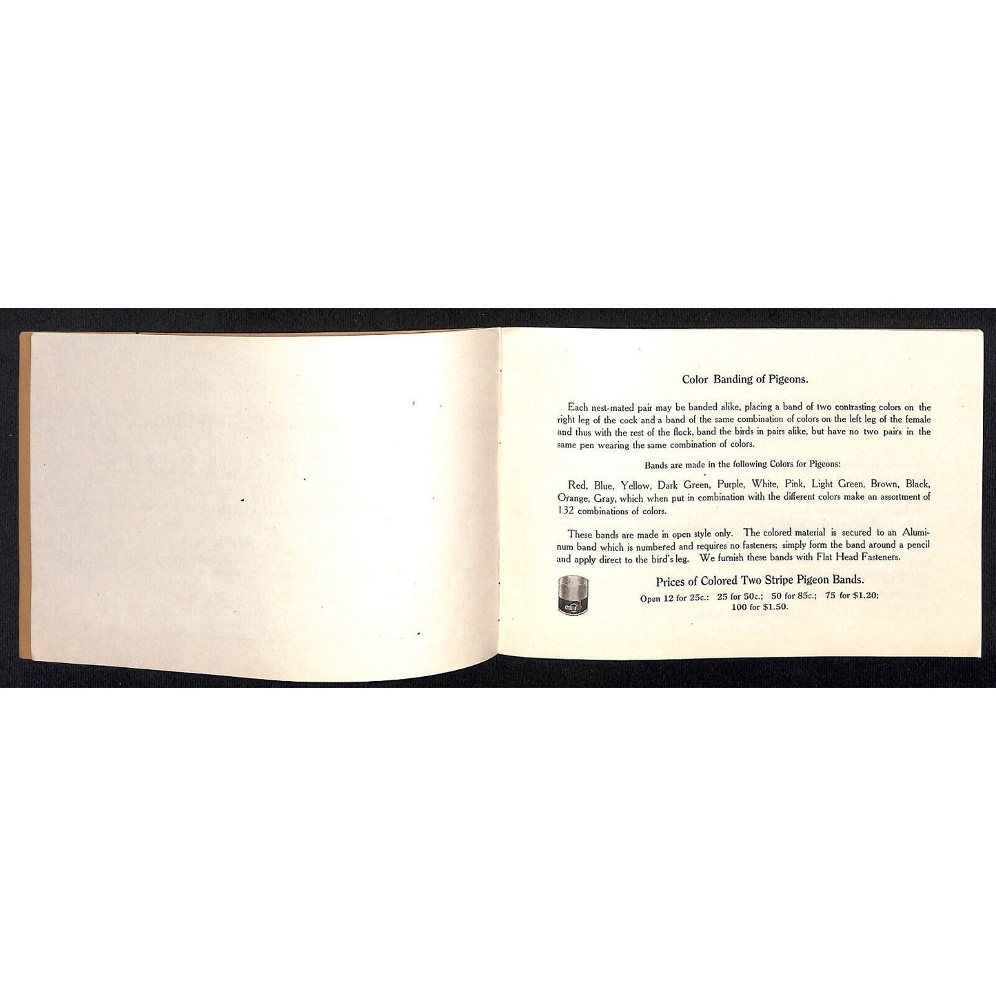 Hillhurst Farm, Orchard Park, NY "Pigeon Supplies" 16pp Catalogue VGC c1910