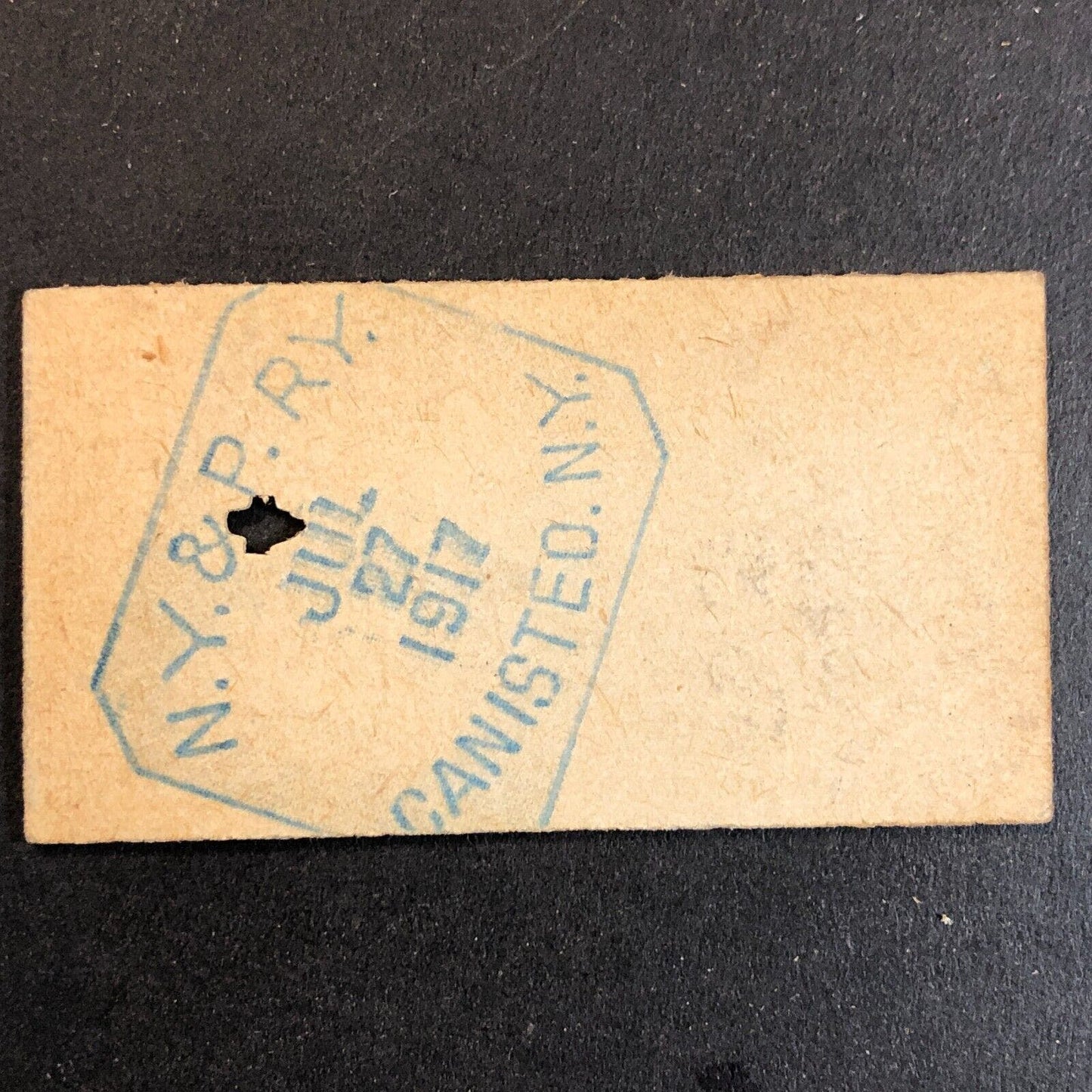 New York & Pennsylvania Railroad July 27 1917 Whitesville, NY Ticket #18286