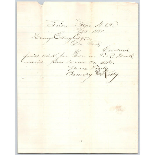 1881 ALS from Bumby & Kirby (Dry Goods) Silver Star, MT to Henry Elling*