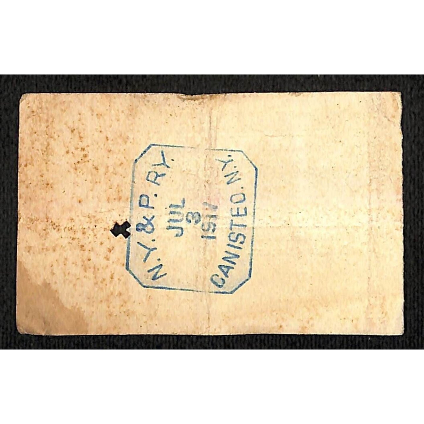 New York & Pennsylvania Railroad RY July 3 1917 McGraws Ticket #6798