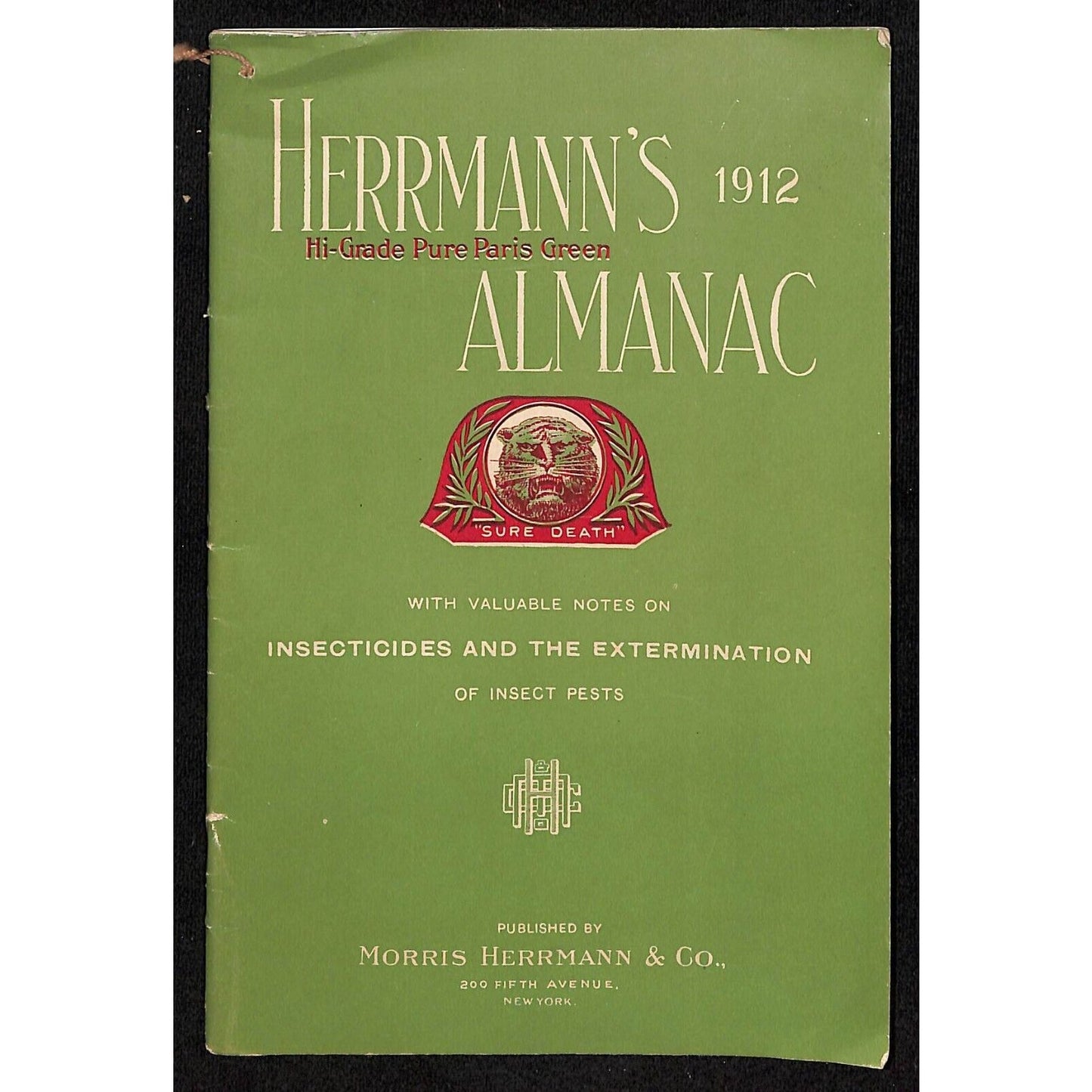 Herrmann's 1912 Almanac w/ Insecticide Extermination Notes 32pp Scarce