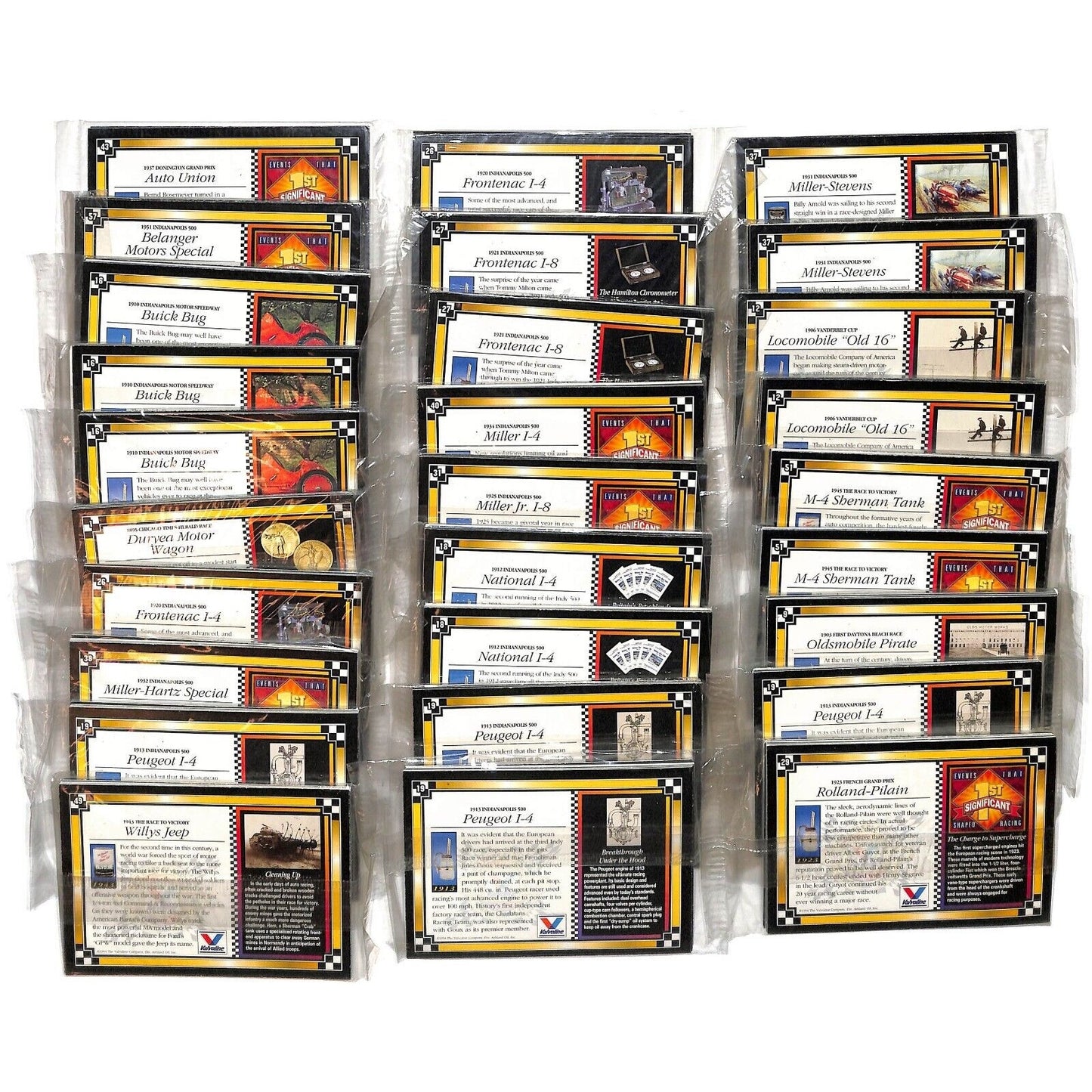 27 Packs 1994 Valvoline Indianapolis 500 Factory Sealed Traks Cards VGC