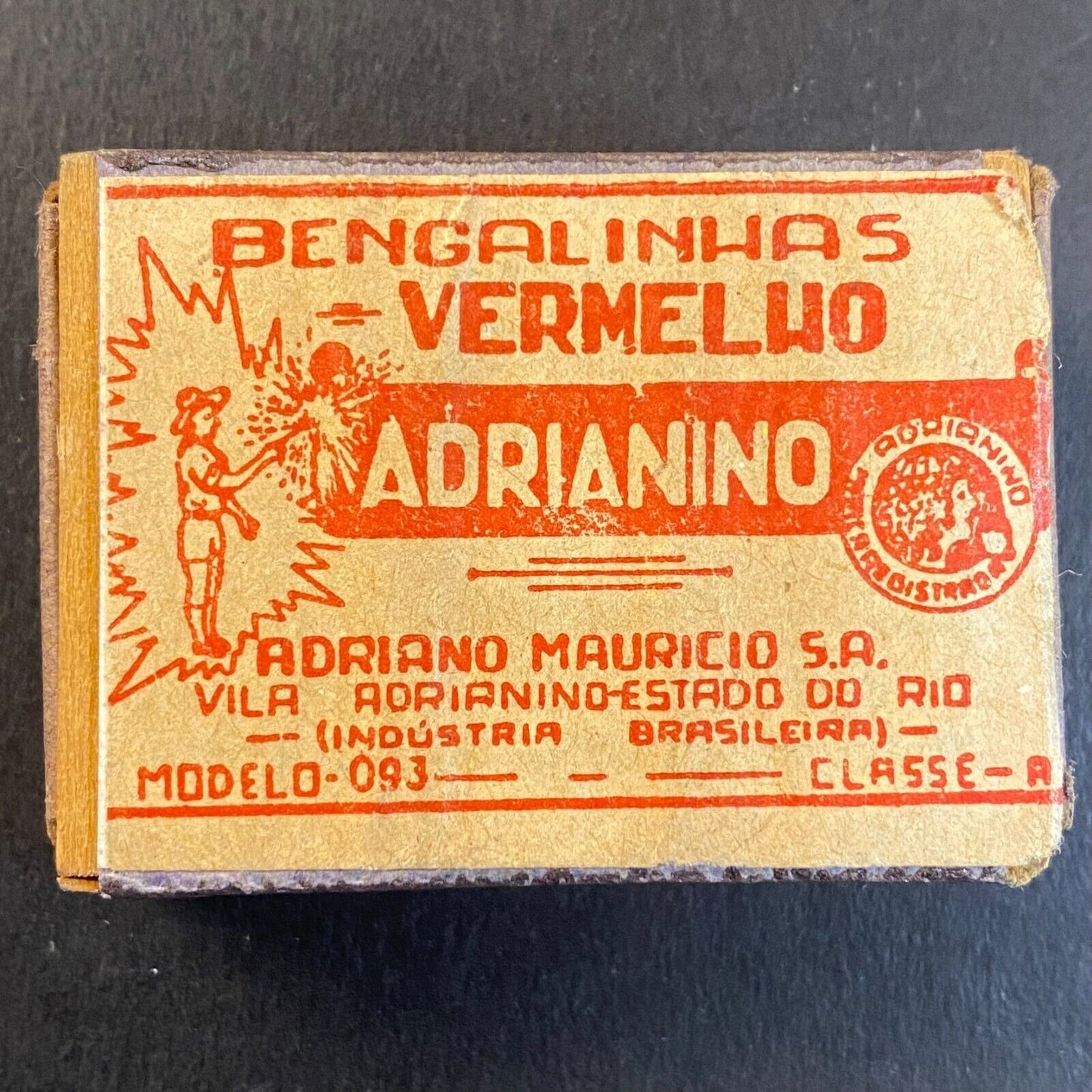 Adrianino Brazilian Paper Label Empty Matchbox c1950-60's VGC
