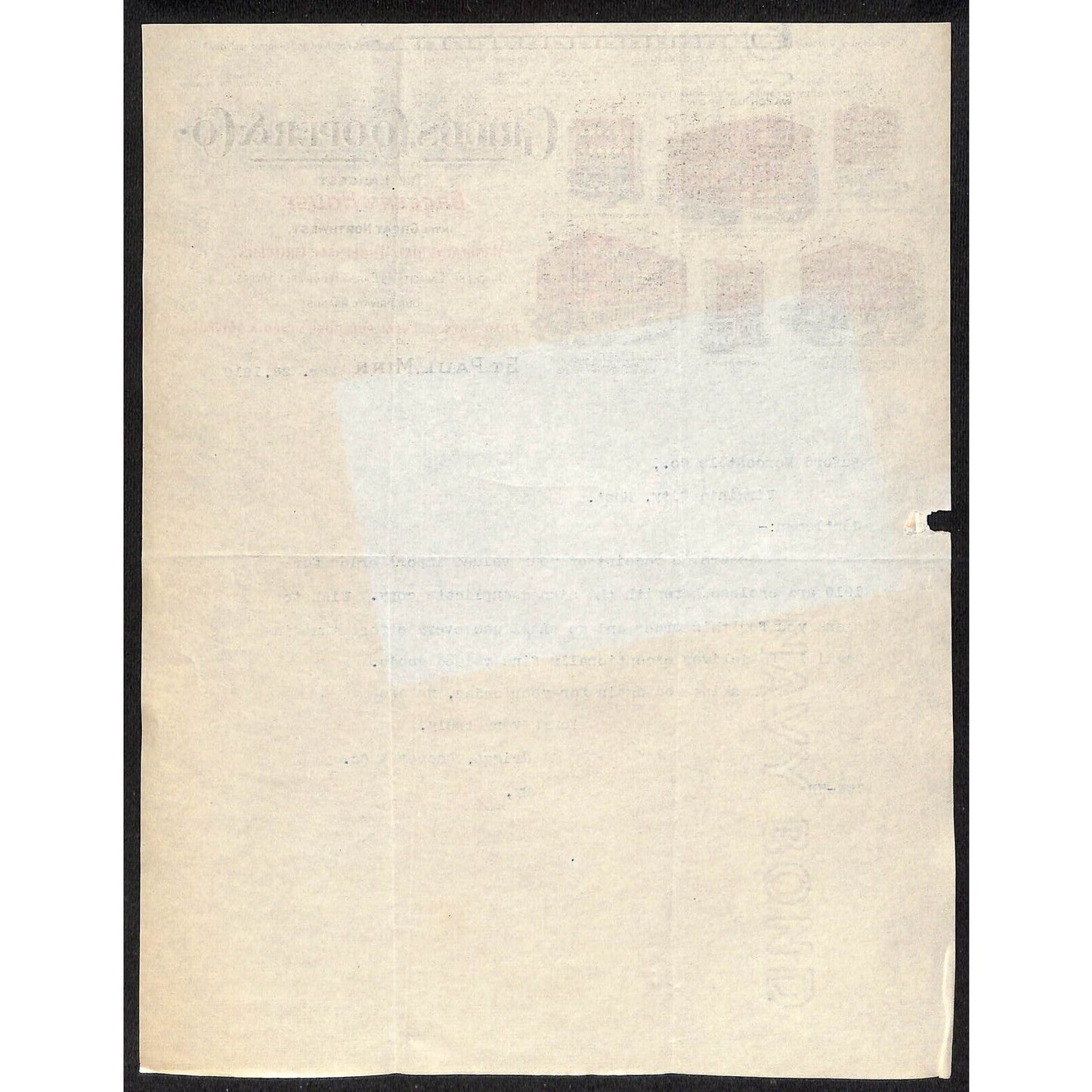 Griggs, Cooper & Co. St. Paul Grocery House Buford* 1910 Letterhead re: Order