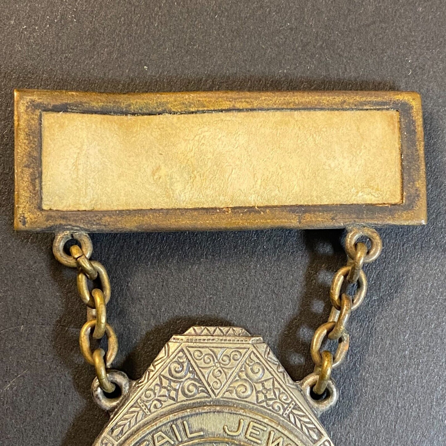 Florida Retail Jewelers Ass'n Medal Pinback Pin c1930's-40's 33mm / Robbins Co.