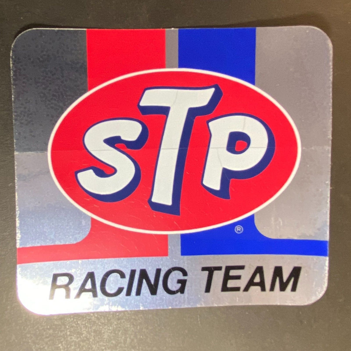 STP Racing Team Foil Decal / Sticker c1980's Petty? 3 1/2" x 3 7/8" VGC NOS