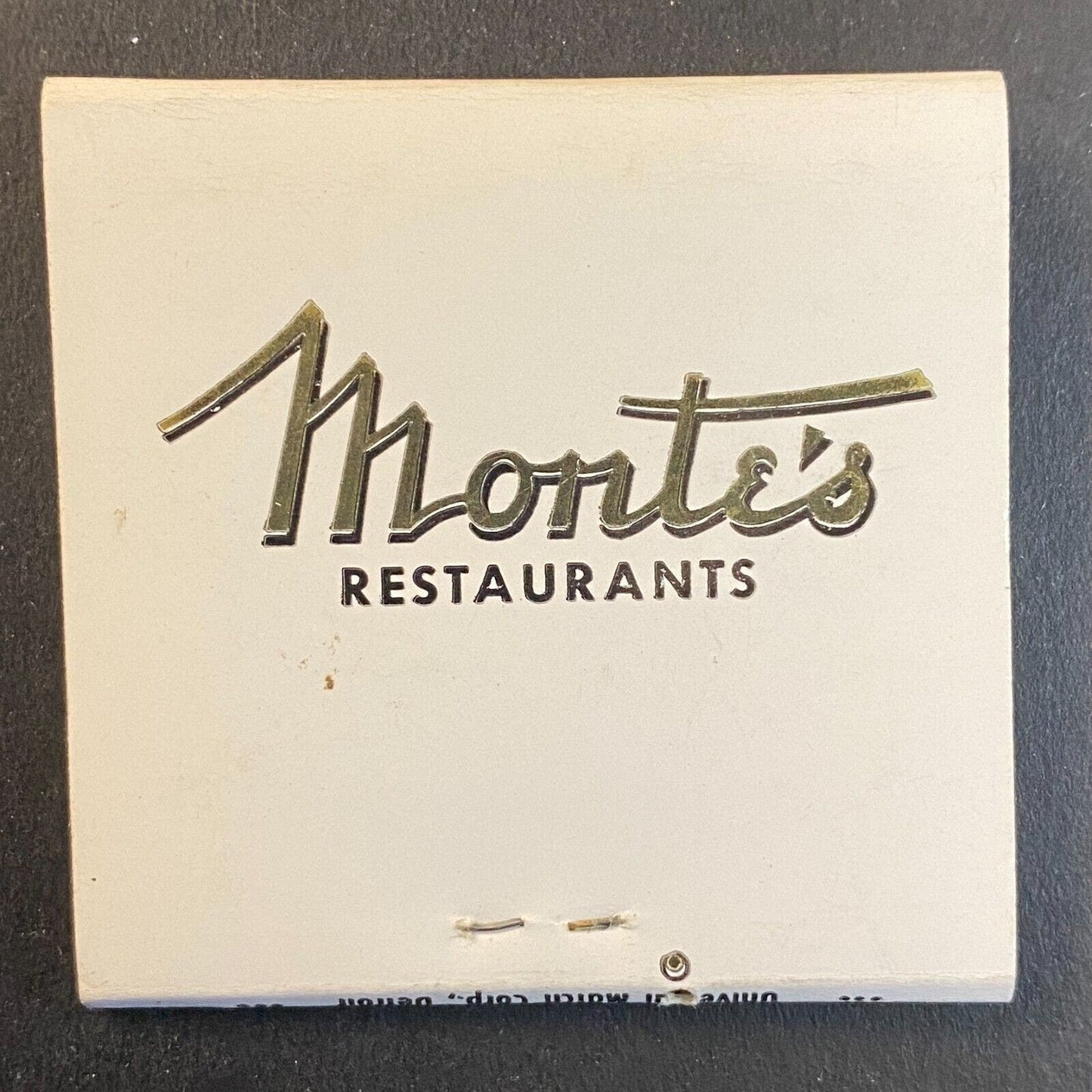 Monte's Restaurants "Meet Me at Monte's" Chicago c1960's-73 Full Matchbook