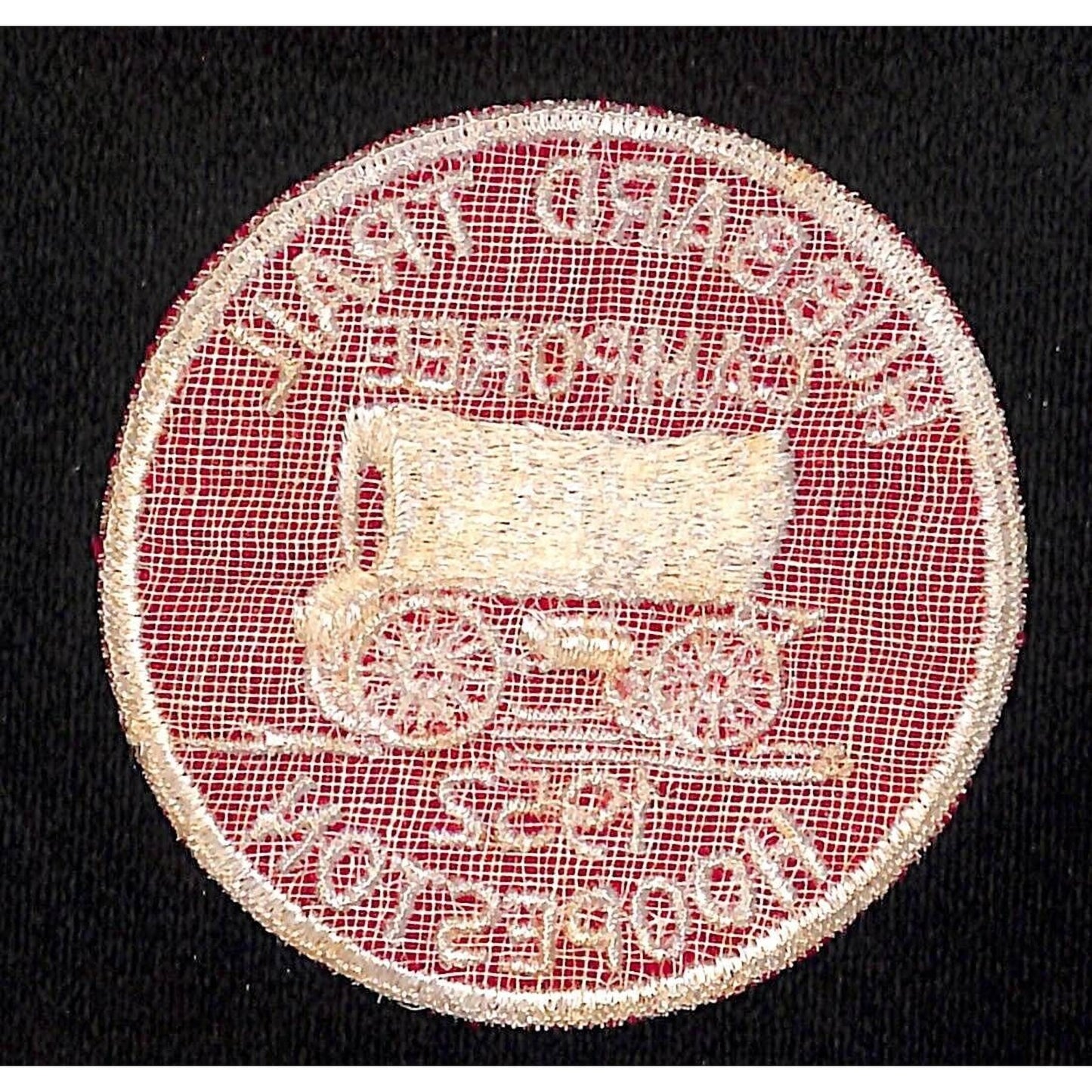 Boy Scouts BSA 1952 Hubbard Trail Camporee Hoopeston Covered Wagon Patch Scarce
