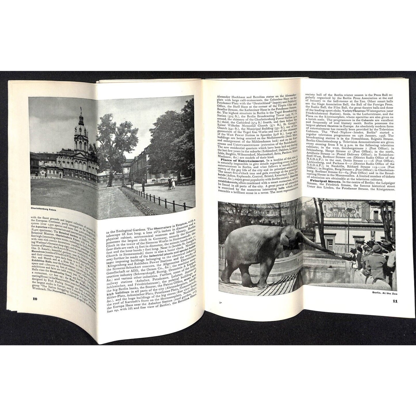 1930's Germany Berlin, Potsdam Travel Brochure 32pp w/ 15" x 17" FO Map