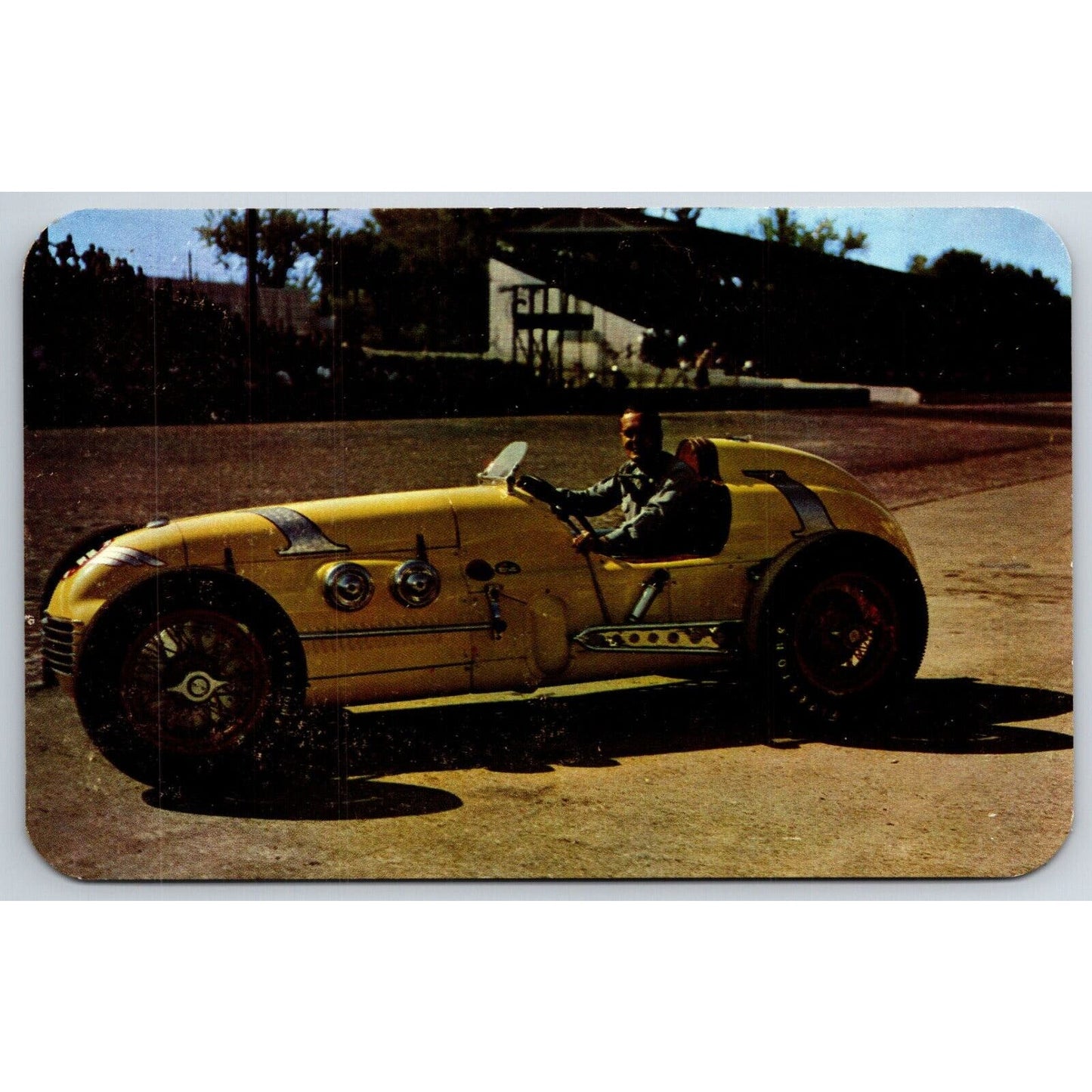 500 Mile Speedway IMS 1950 Champion Johnny Parsons Indy 500 Postcard VGC