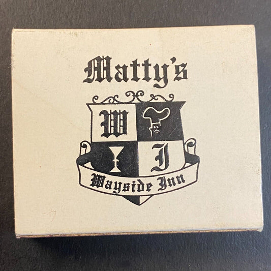 Matty's Wayside Inn Glenview, IL Made in Japan Matchbox c1950-60's VGC