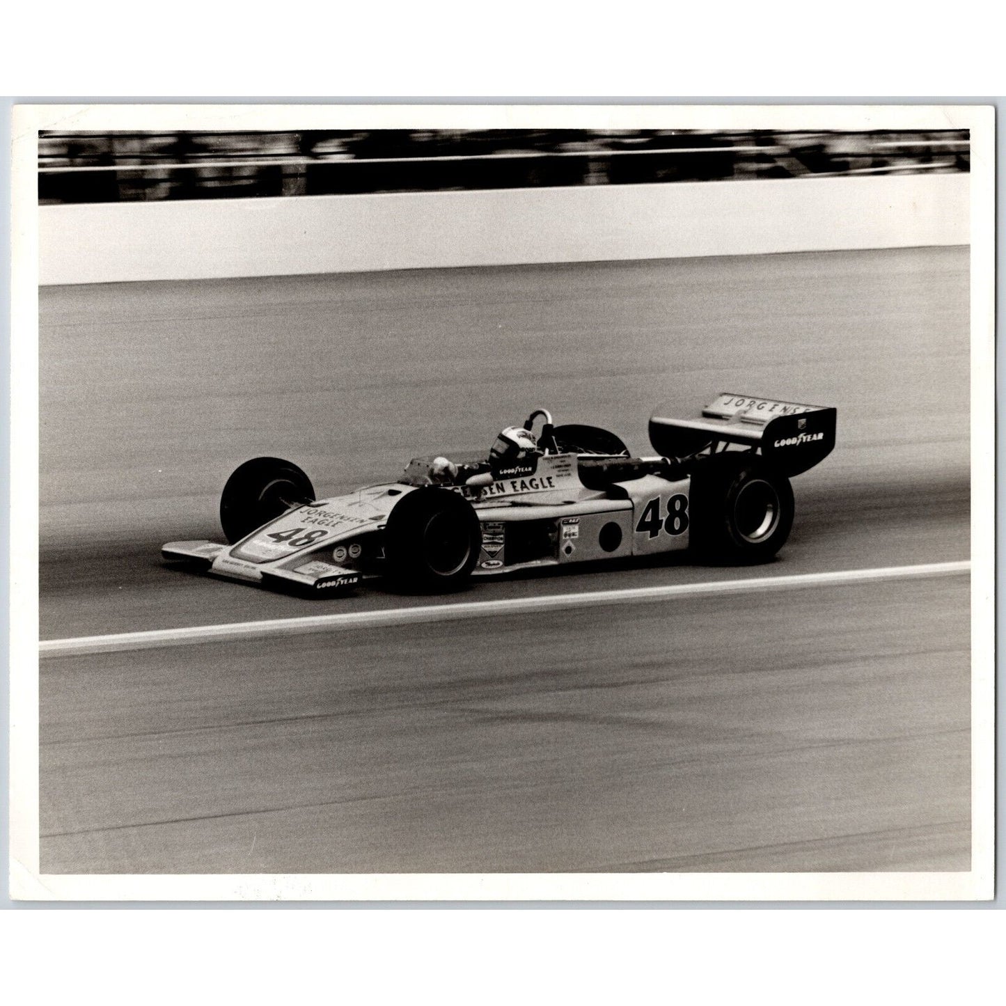 Jorgenson Eagle #48 Indianapolis Motor Speedway 8" x 10" Photo IMS Stamp VGC