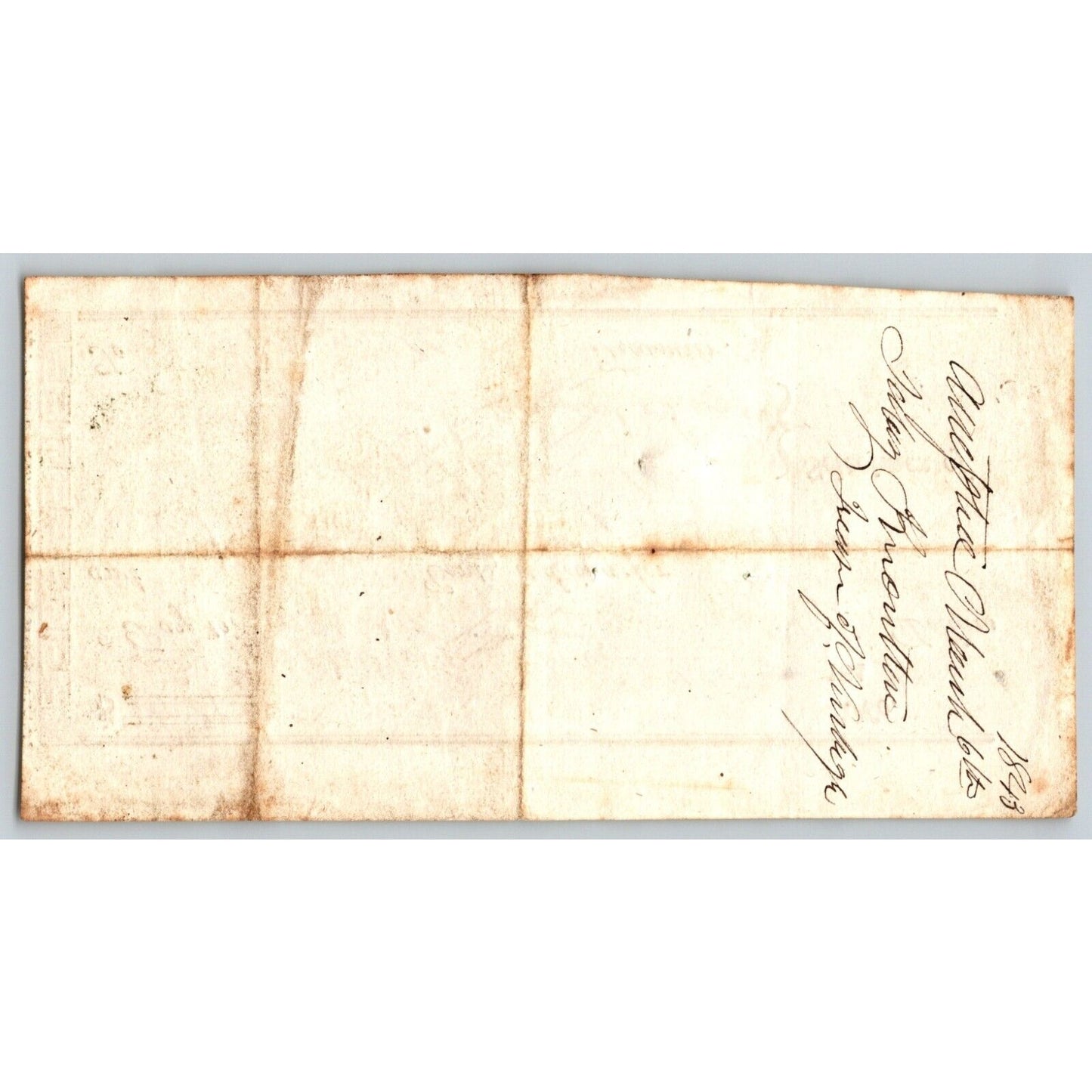 1843 Jabez Knowlton* Newburgh ME Town Check to Miss. S.E. Martinez ?