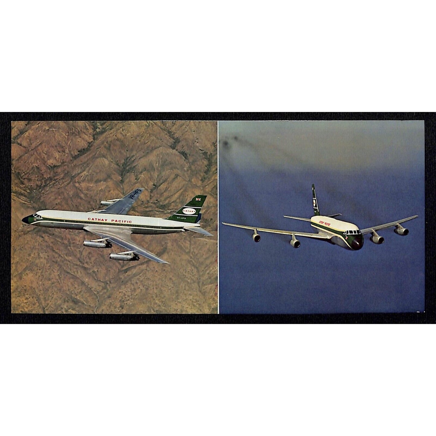 Cathay Pacific Airlines / Convair 880 - 22M Jet Long Postcard c1964 - 69 UP VGC