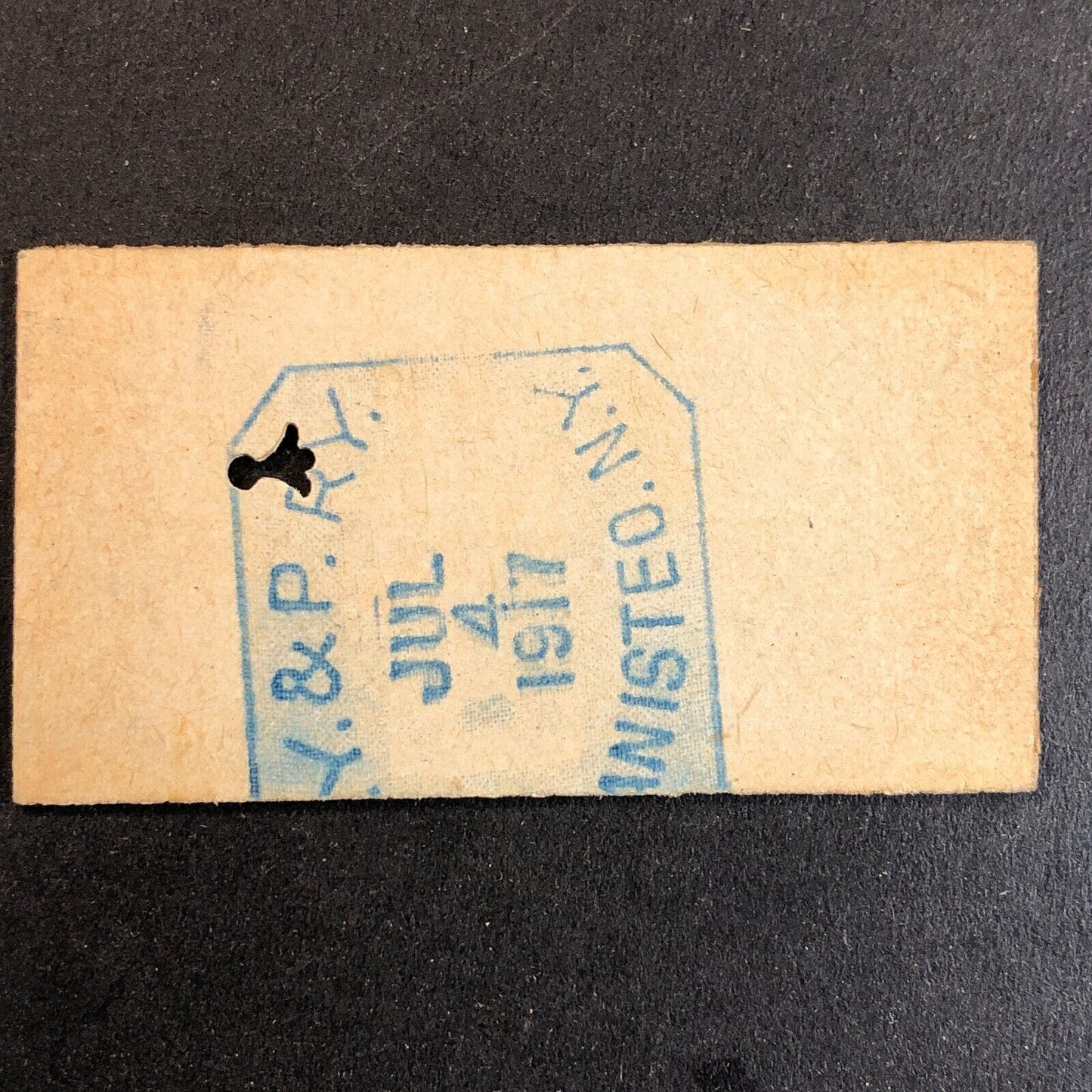 New York & Pennsylvania Railroad July 4 1917 Whitesville, NY Ticket #18220