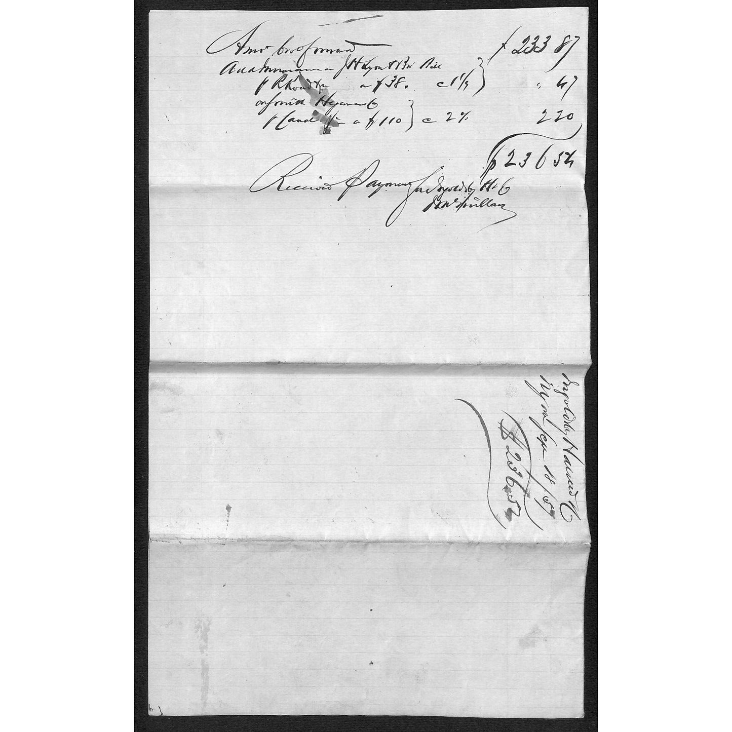 Ingoldsby, Halsted & Co NYC 1857 J.J. Cover, Johnsville, OH* Lg. Billhead Scarce