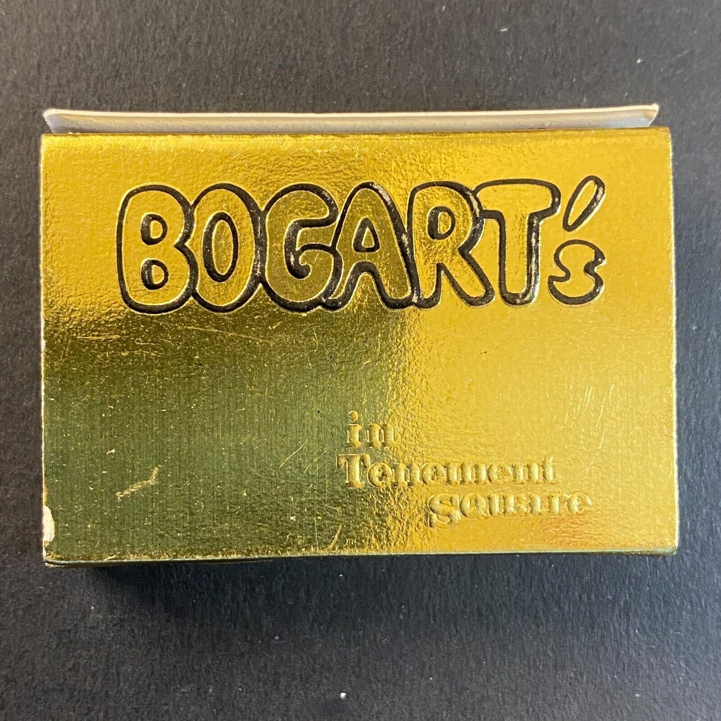 Bogarts in Tenement Square Chicago Matchbox c1980's - Needs Repair