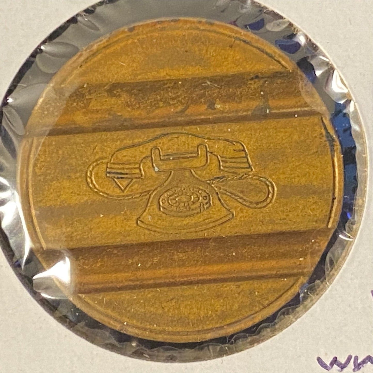 Gettone Telefonico Public Telephone Token 1970 Italy Bronze 24.5mm 7.2g #7011 VG