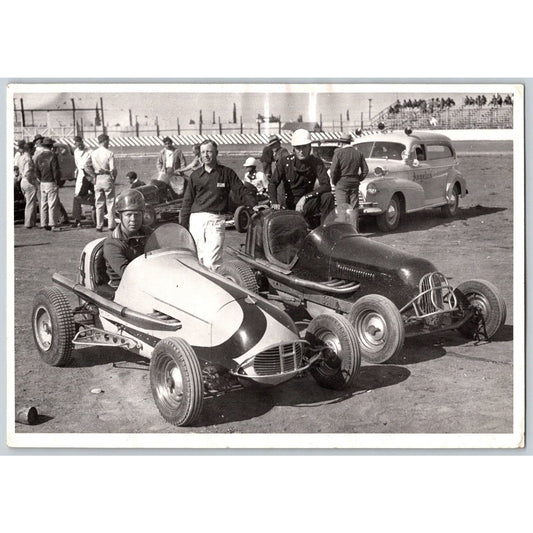 Louie Ray & Johnny Parsons Race Car Photo Los Angeles ? 5x7 c1940's