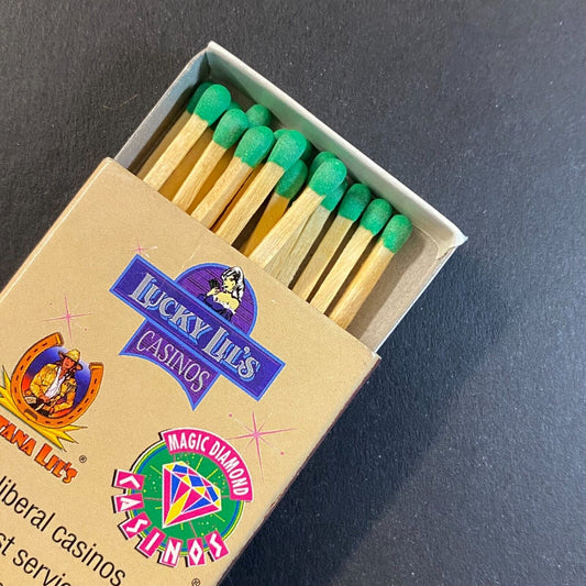 Lucky Lil's Casinos Montana c1990's Matchbox / Matchbook Scarce VGC