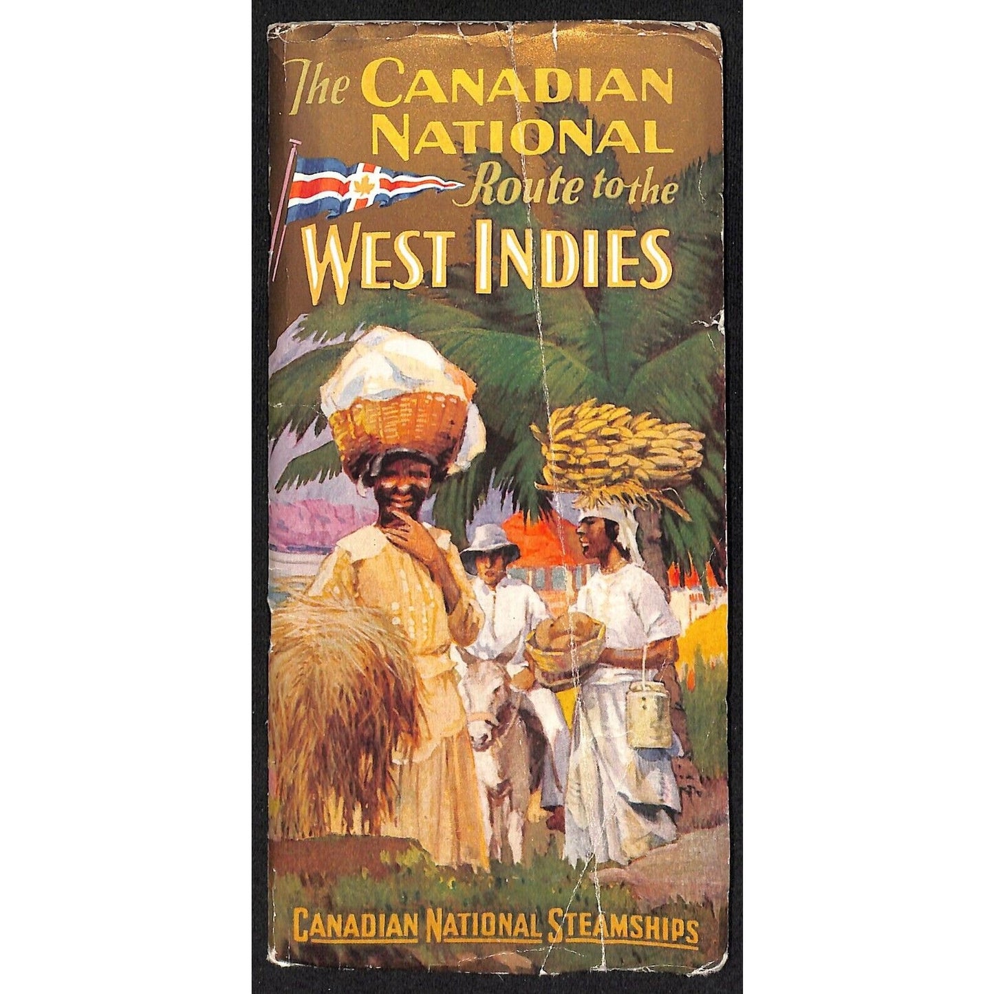 Canadian National Steamships British West Indies Brochure 1929 17" x 23" VGC