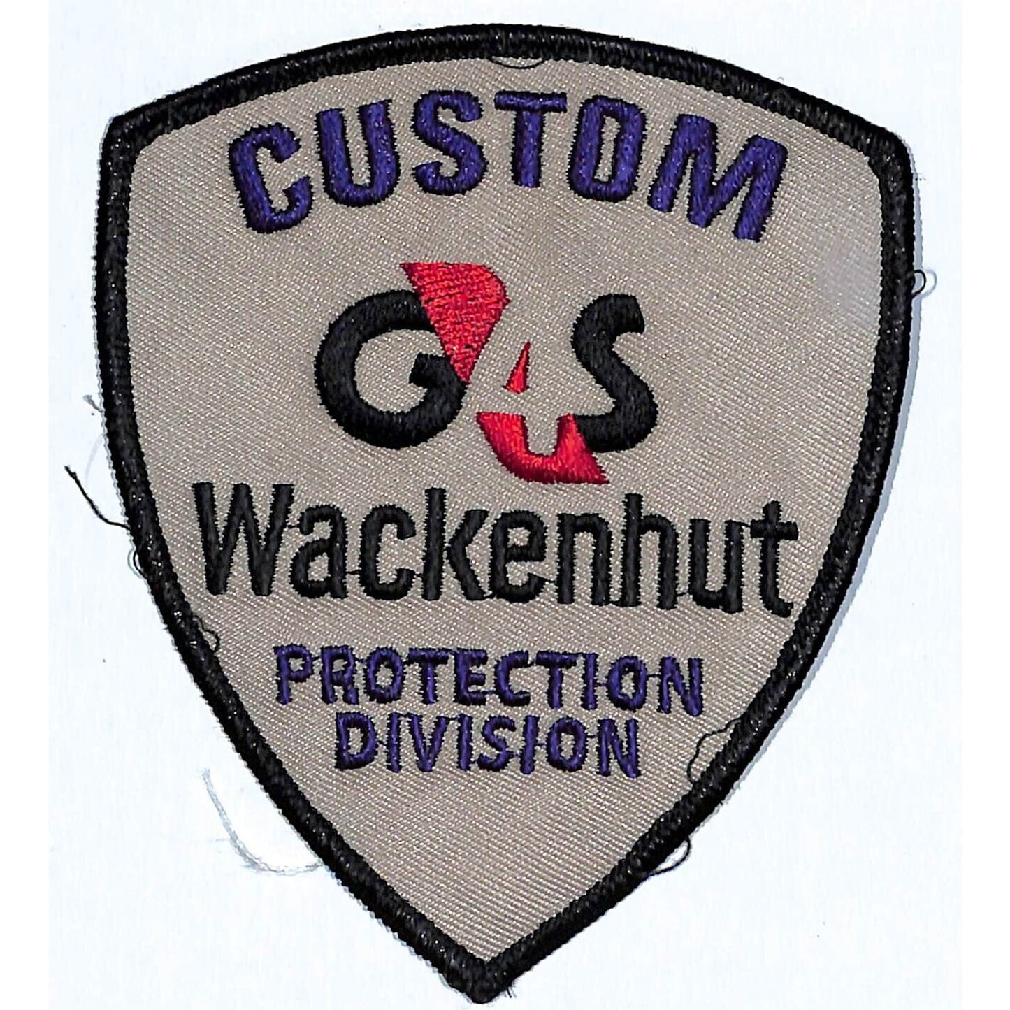 Wackenhut G4S Custom Security Gaurd Embr. Patch c1970's-80's? 4.25"h (#2) Scarce