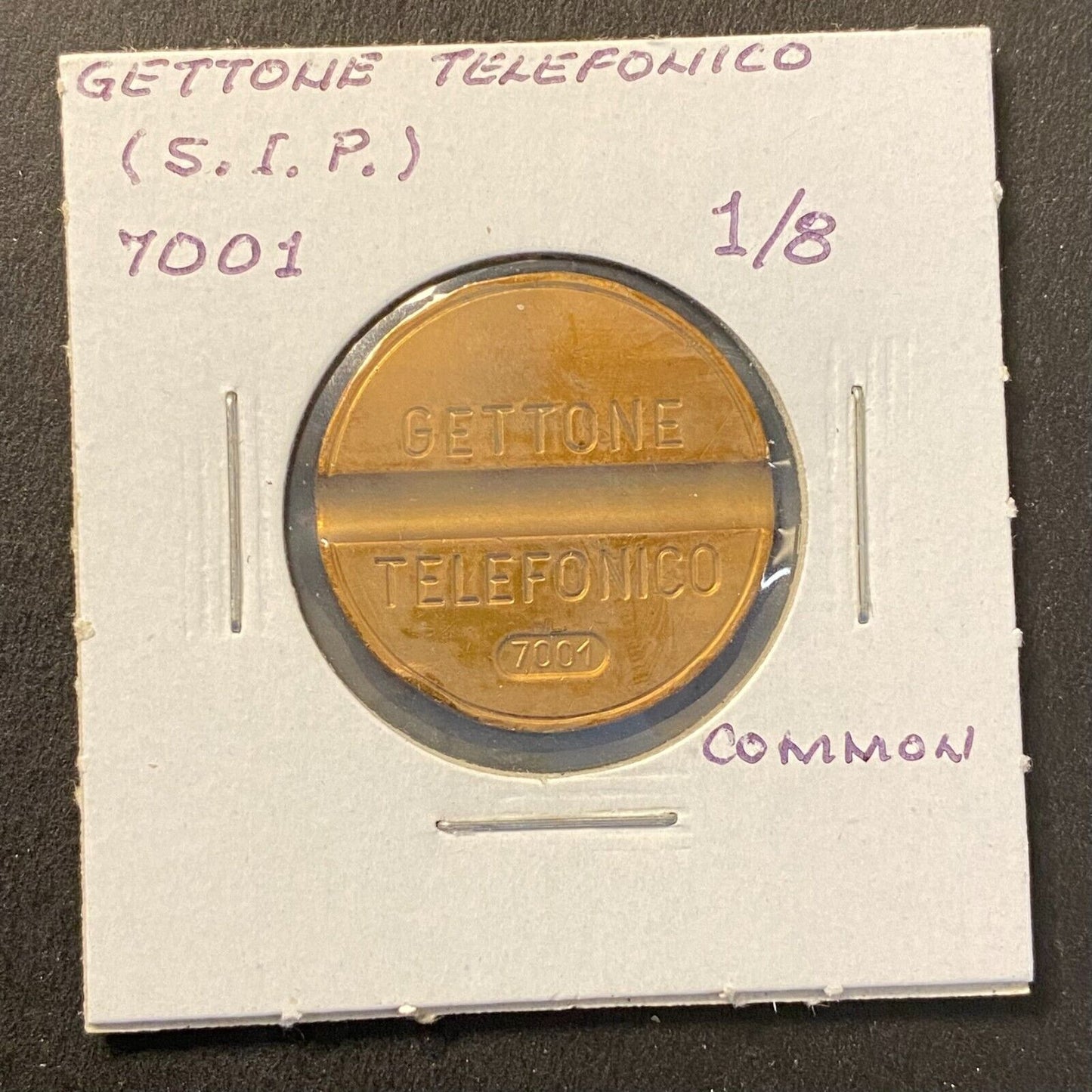 Gettone Telefonico Public Telephone Token 1970 Italy Bronze 24.5mm 7.1g #7001 VG