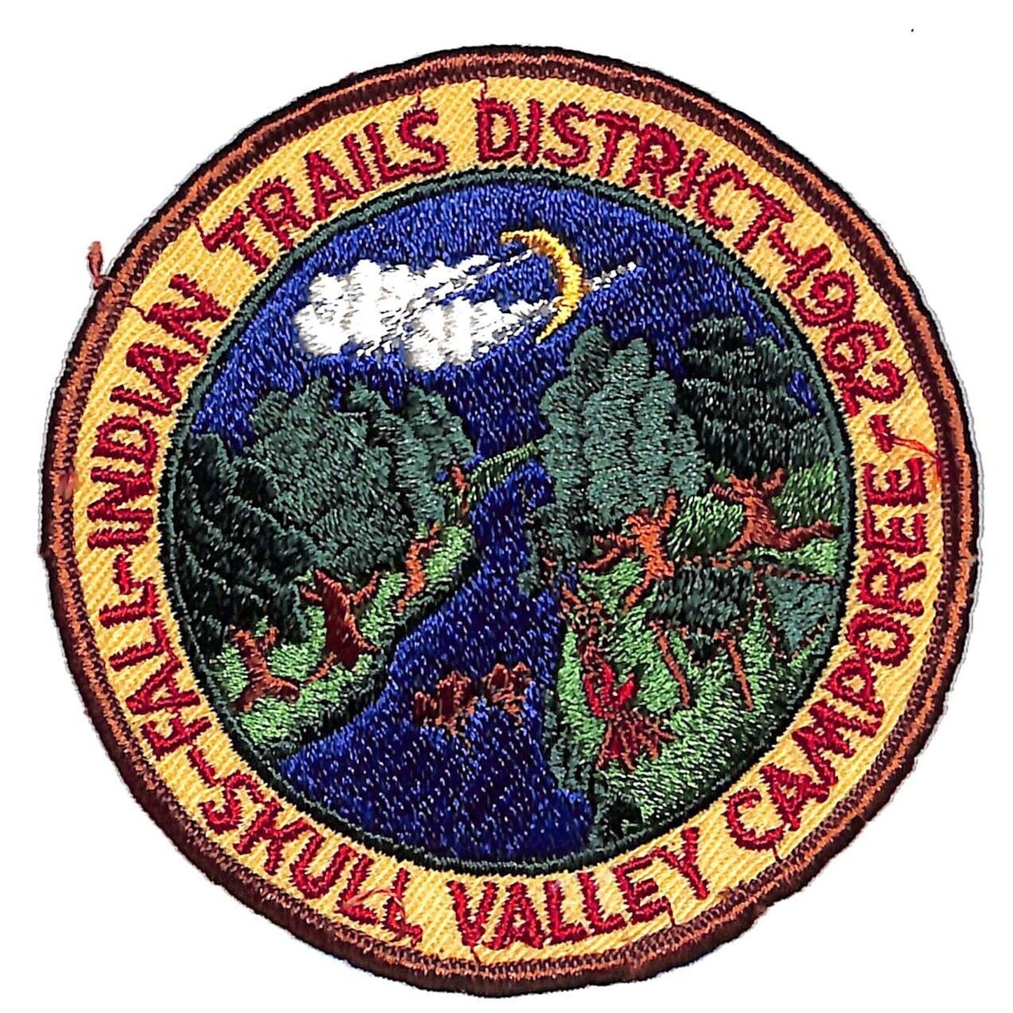 Boy Scouts BSA 1962 Fall Indian Trails Skull Valley Camporee Patch Scarce