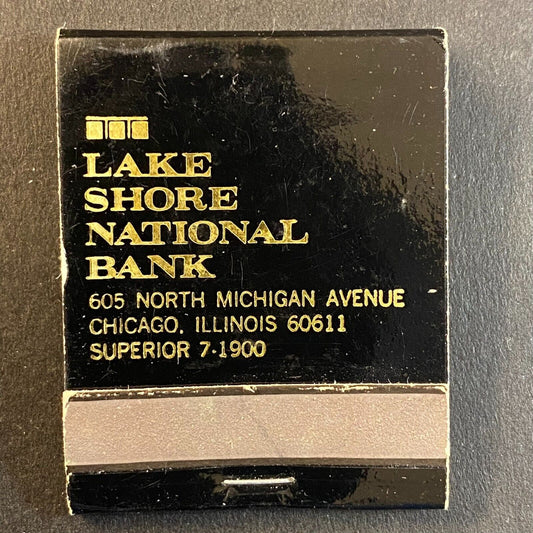 Lake Shore National Bank Chicago, IL Full Matchbook c1954-73 VGC