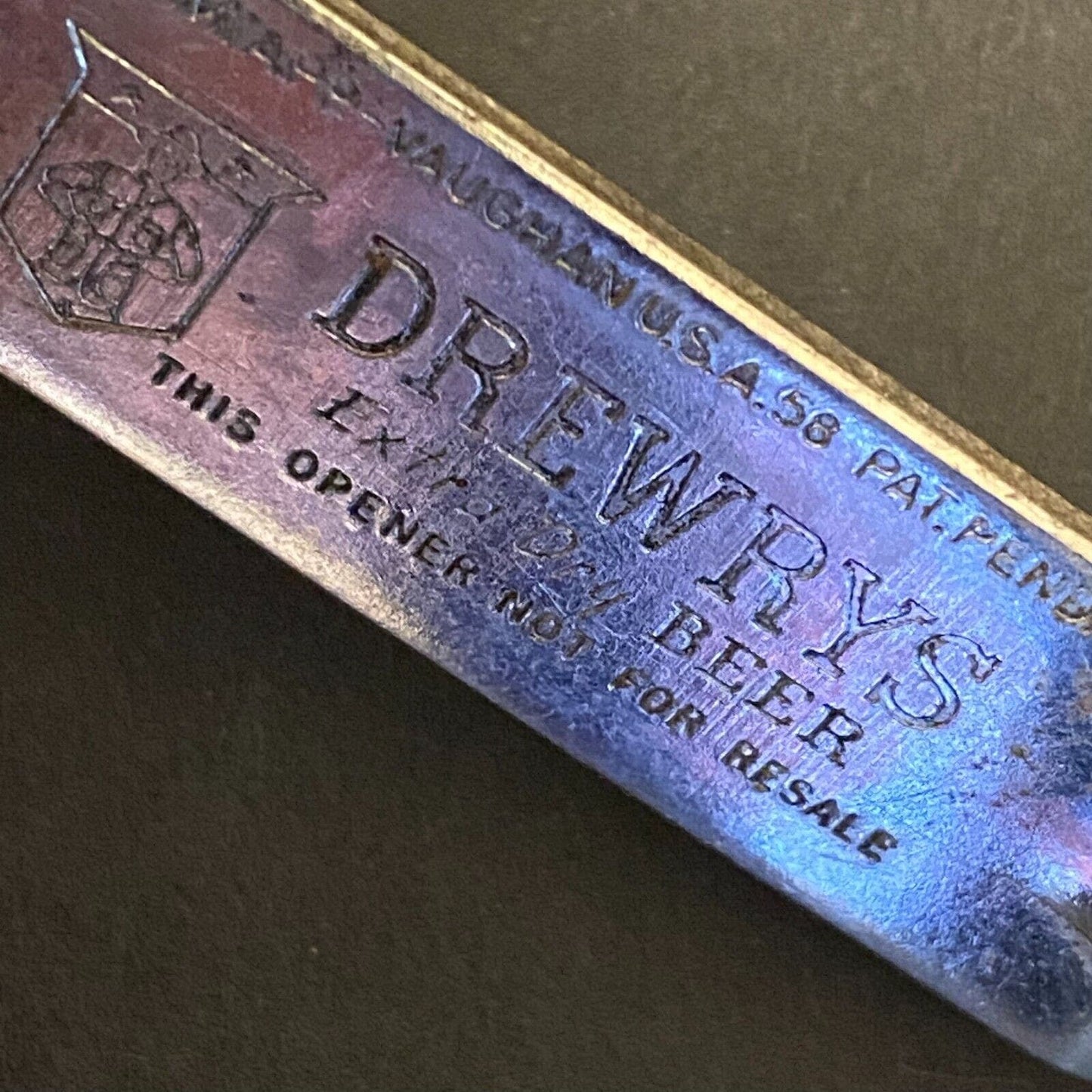 Drewrys Extra Dry Beer Vintage Small Steel Can Bottle Opener 3 1/8"
