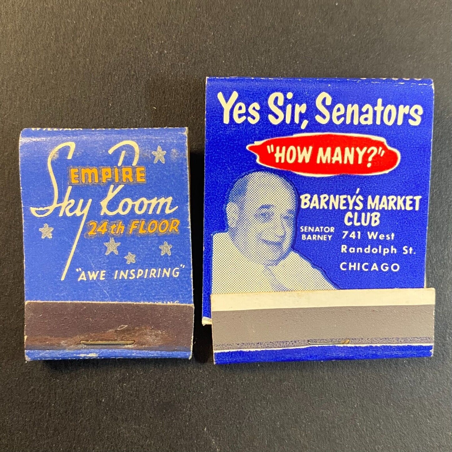 Hotel Empire Sky Room SF, CA c1940's Near Full (-3) Mini / Midget Matchbook