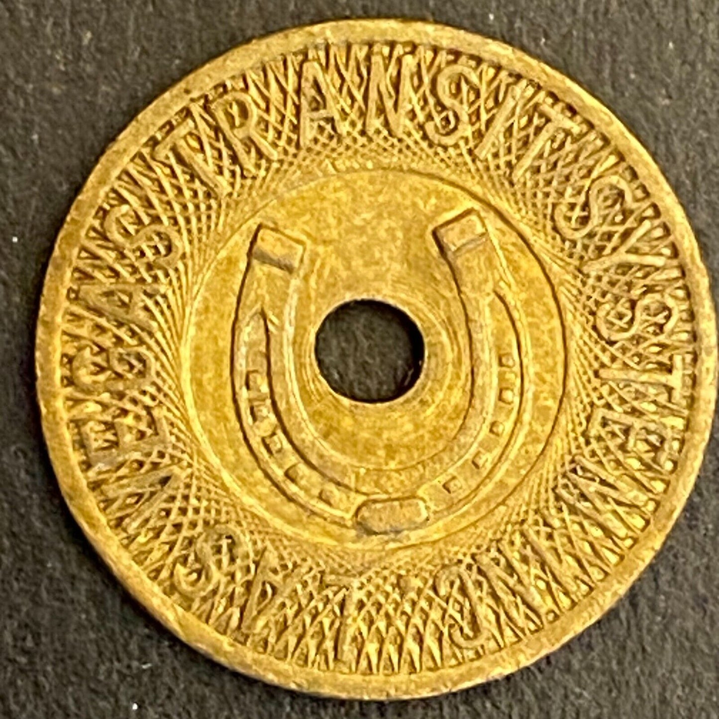 Las Vegas Transit System Horseshoe G/F One Fare Transit Token 16mm (#5)